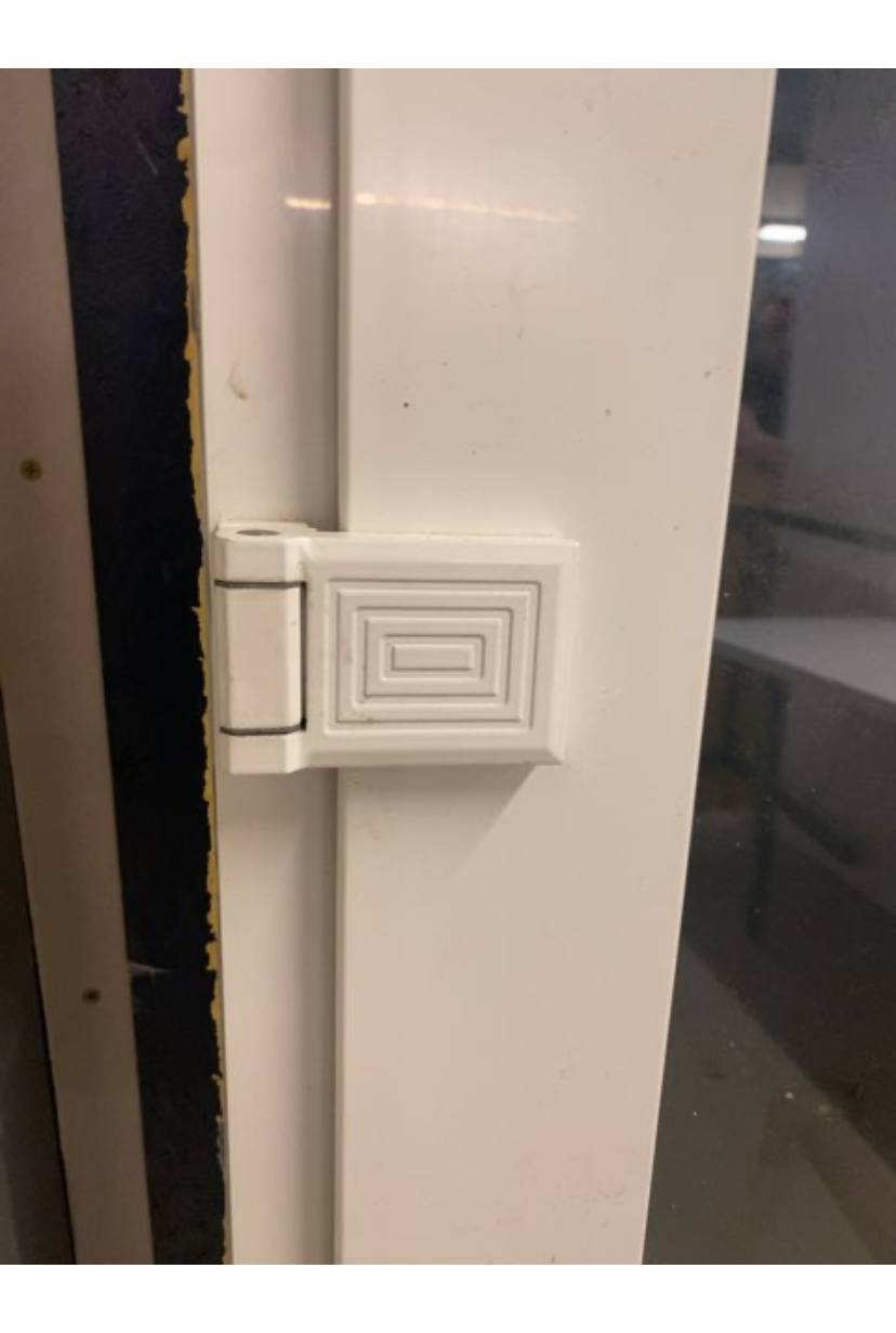 Terrassedør hvid plastik..